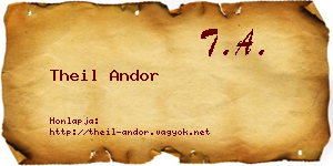 Theil Andor névjegykártya